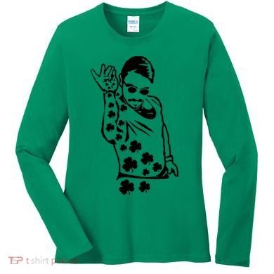 Salt Bay Guy Irish Clovers Funny Meme St. Patrick's Day Women's Long Sleeve Shirt