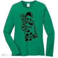 Salt Bay Guy Irish Clovers Funny Meme St. Patrick's Day Women's Long Sleeve Shirt thumb 0