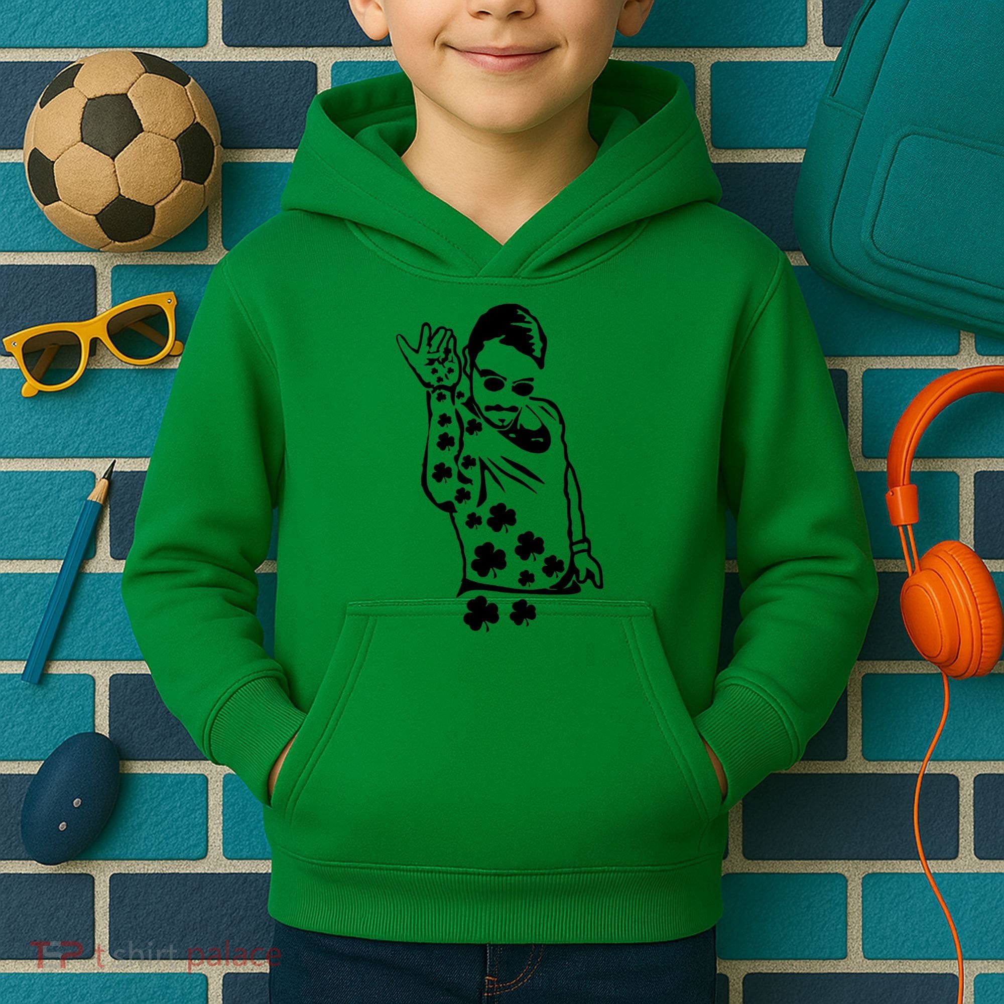 Salt Bay Guy Irish Clovers Funny Meme St. Patrick's Day Kids Hoodie