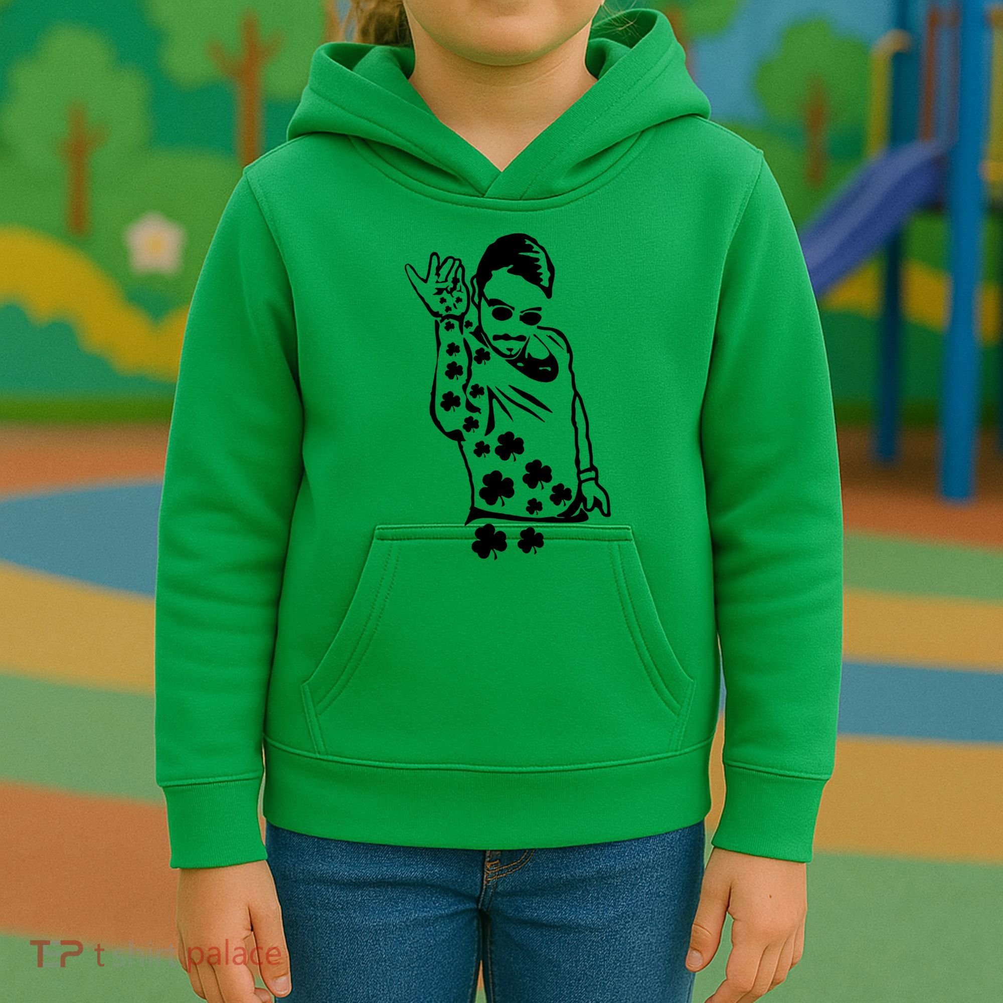 Salt Bay Guy Irish Clovers Funny Meme St. Patrick's Day Kids Hoodie