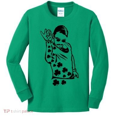 Salt Bay Guy Irish Clovers Funny Meme St. Patrick's Day Kids Long Sleeve Shirt