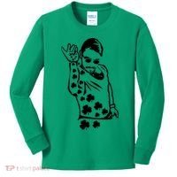 Salt Bay Guy Irish Clovers Funny Meme St. Patrick's Day Kids Long Sleeve Shirt thumb 0