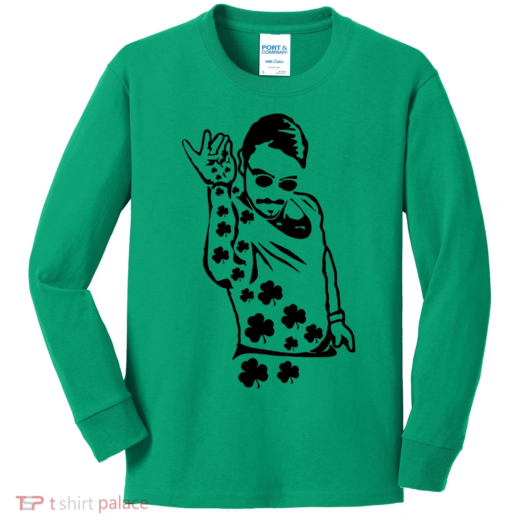 Salt Bay Guy Irish Clovers Funny Meme St. Patrick's Day Kids Long Sleeve Shirt