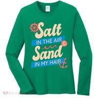 Salt In The Air And Sand In My Hair Women's Long Sleeve Shirt thumb 0