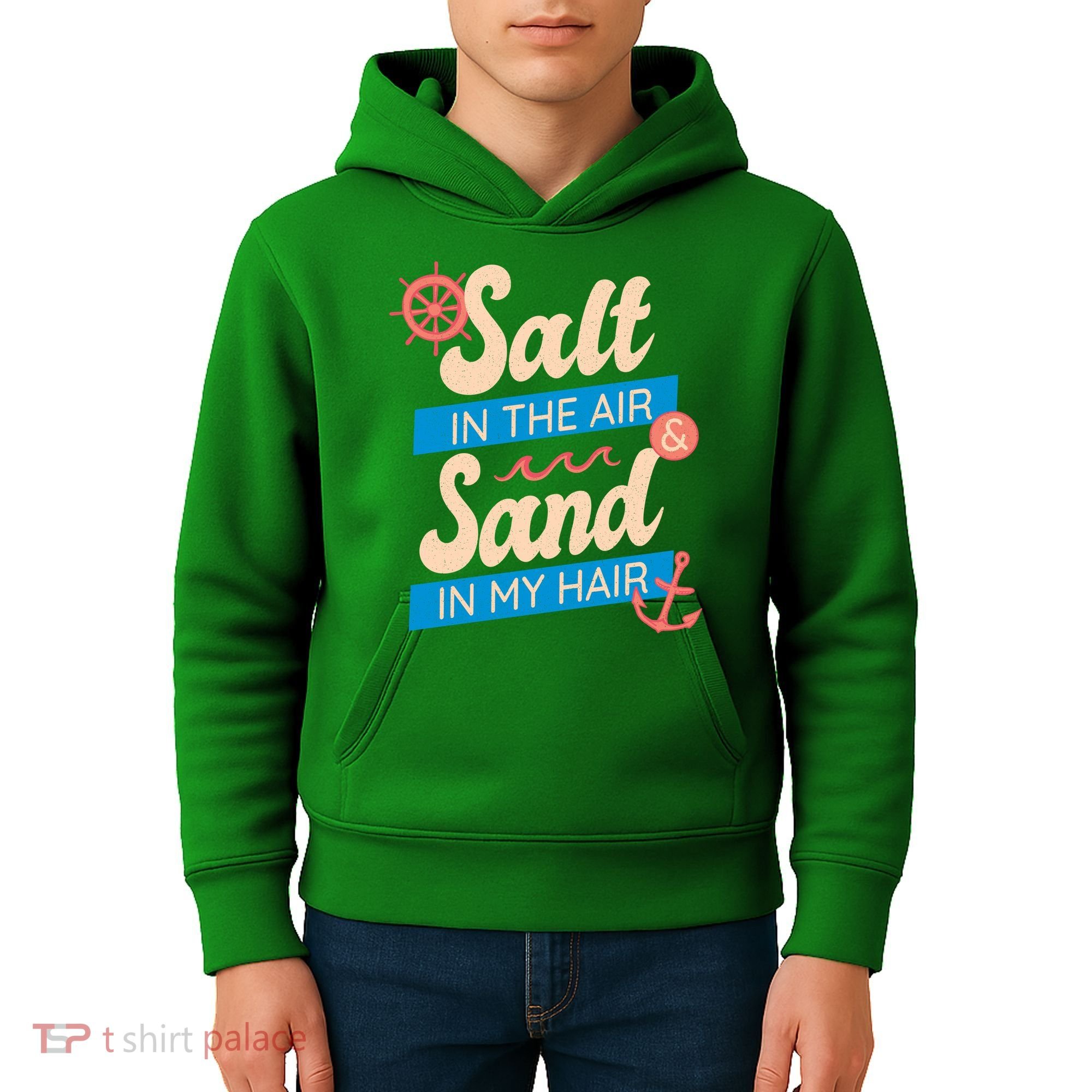 Salt In The Air And Sand In My Hair Kids Hoodie