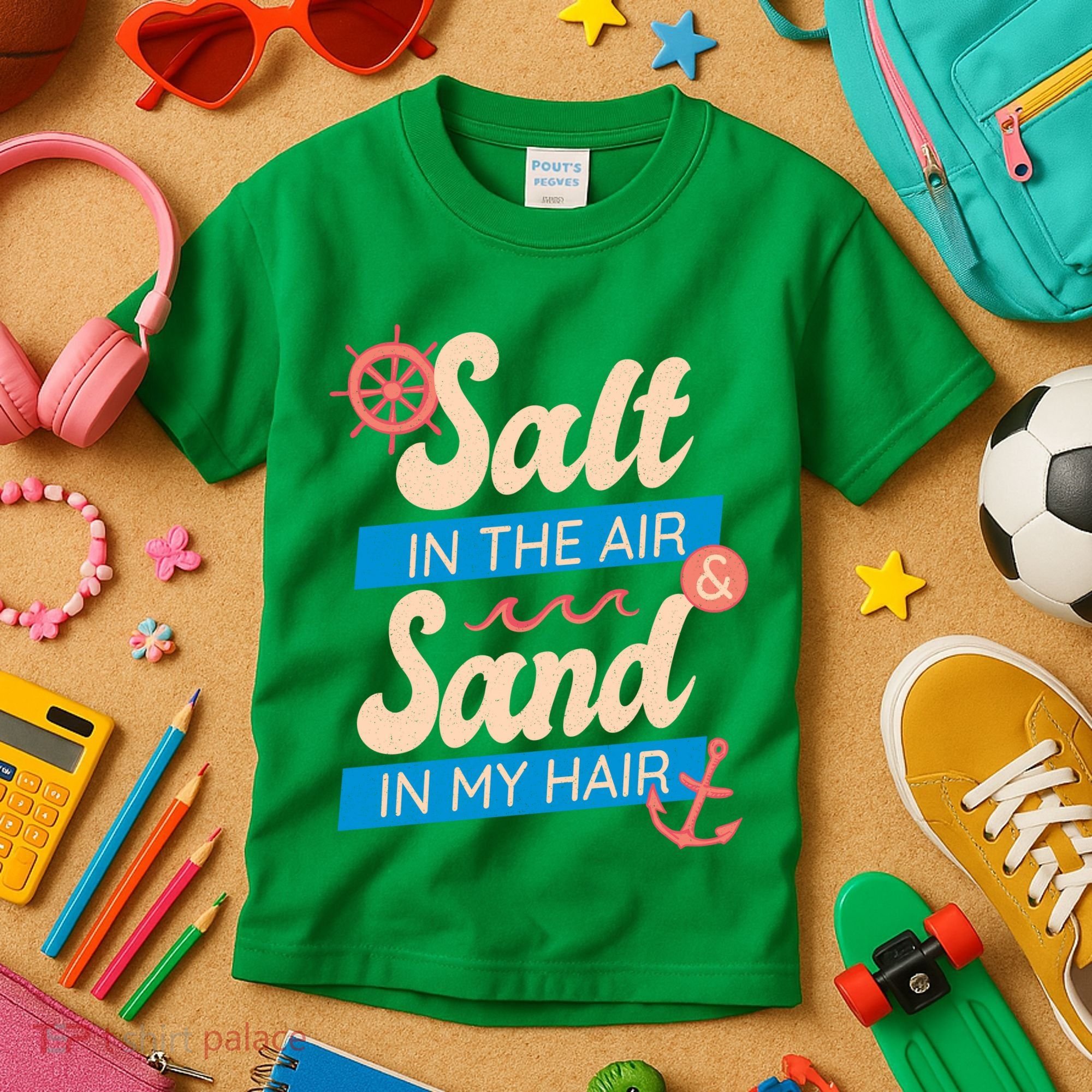 Salt In The Air And Sand In My Hair Kids T-Shirt