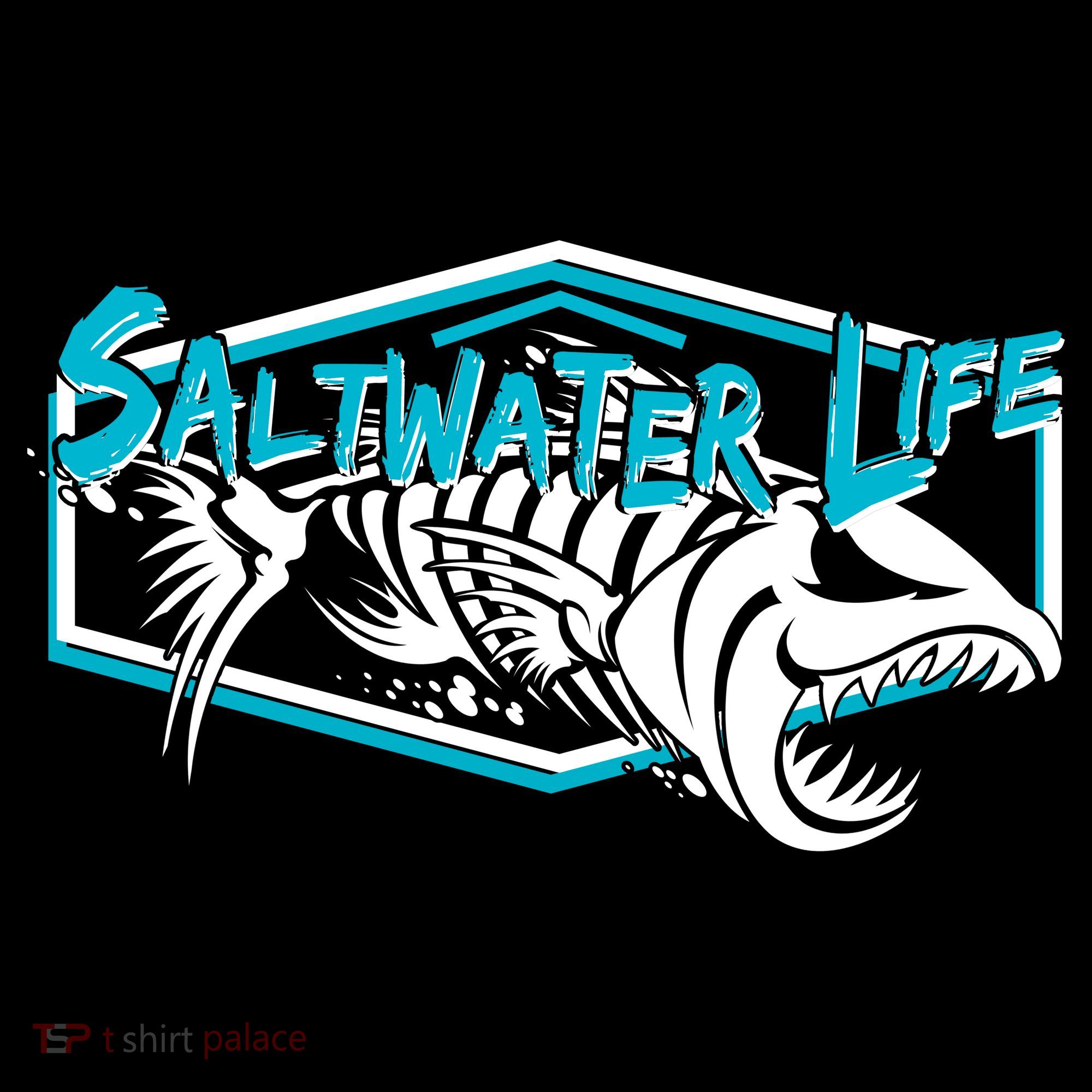 Saltwater Life Fish Skeleton Logo Backpack