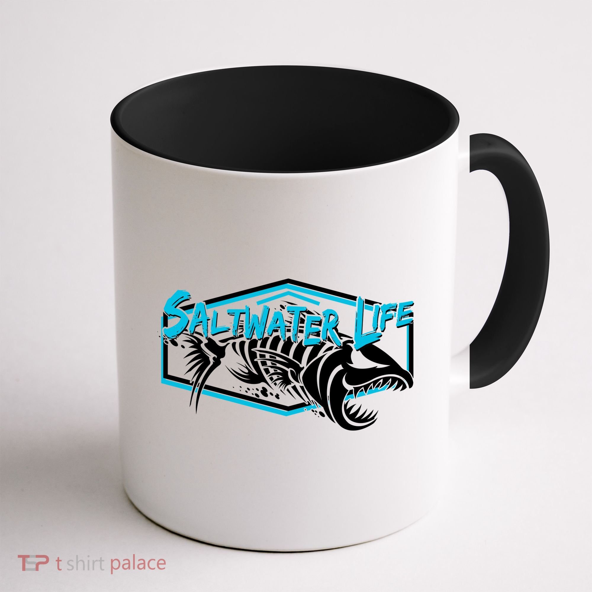 Saltwater Life Fish Skeleton Logo Coffee Mug