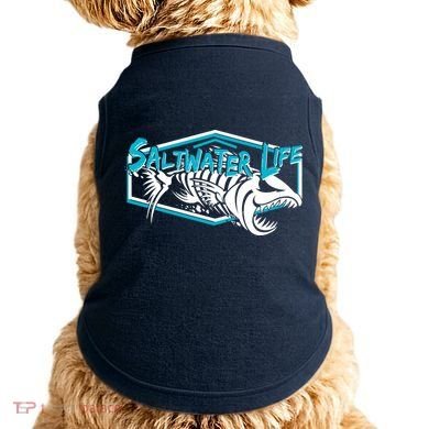 Saltwater Life Fish Skeleton Logo Doggie Tank