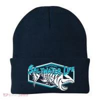 Saltwater Life Fish Skeleton Logo Beanie thumb 0