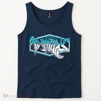Saltwater Life Fish Skeleton Logo Tank Top thumb 2