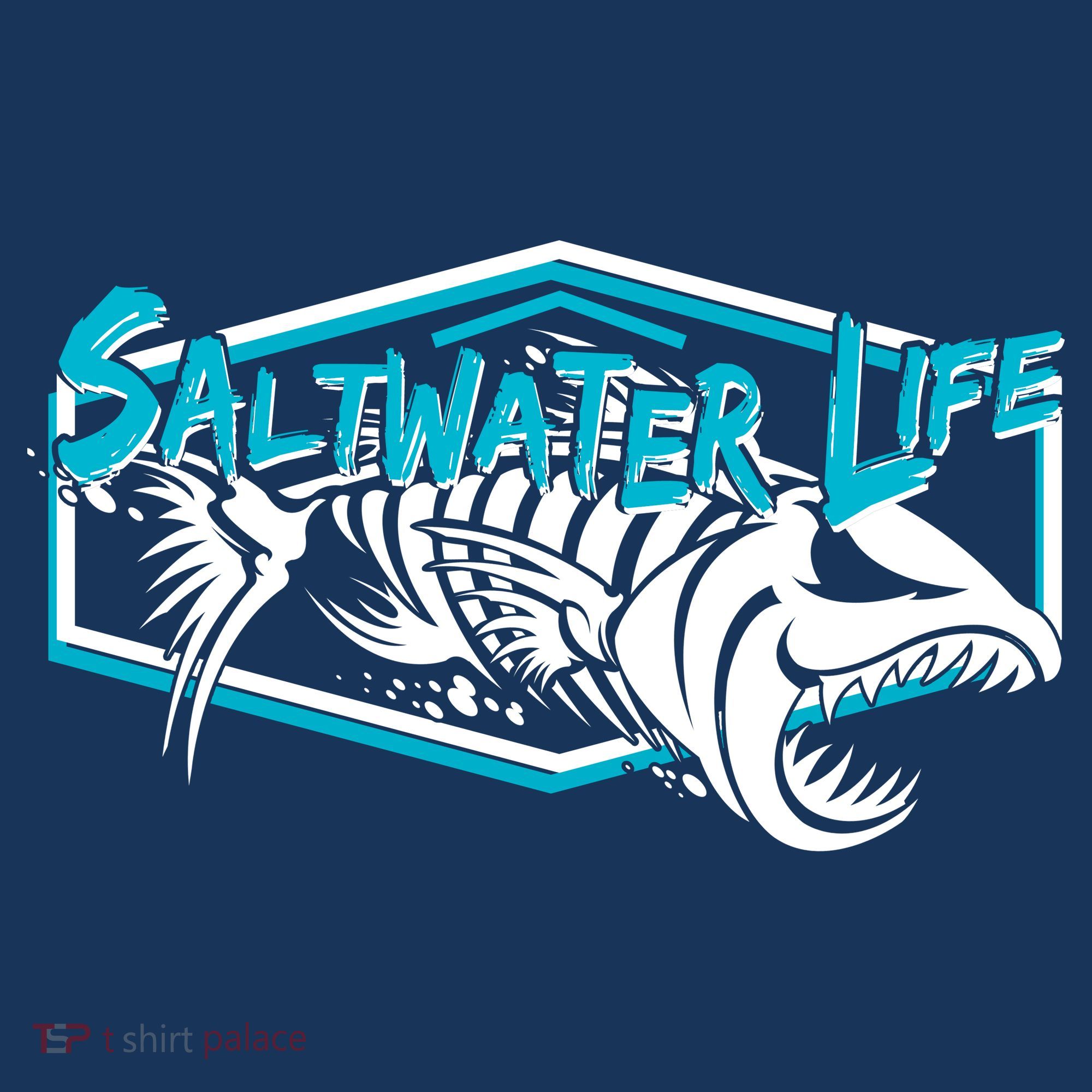Saltwater Life Fish Skeleton Logo Women's T-Shirt