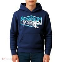 Saltwater Life Fish Skeleton Logo Kids Hoodie thumb 4