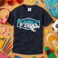 Saltwater Life Fish Skeleton Logo Kids T-Shirt thumb 3