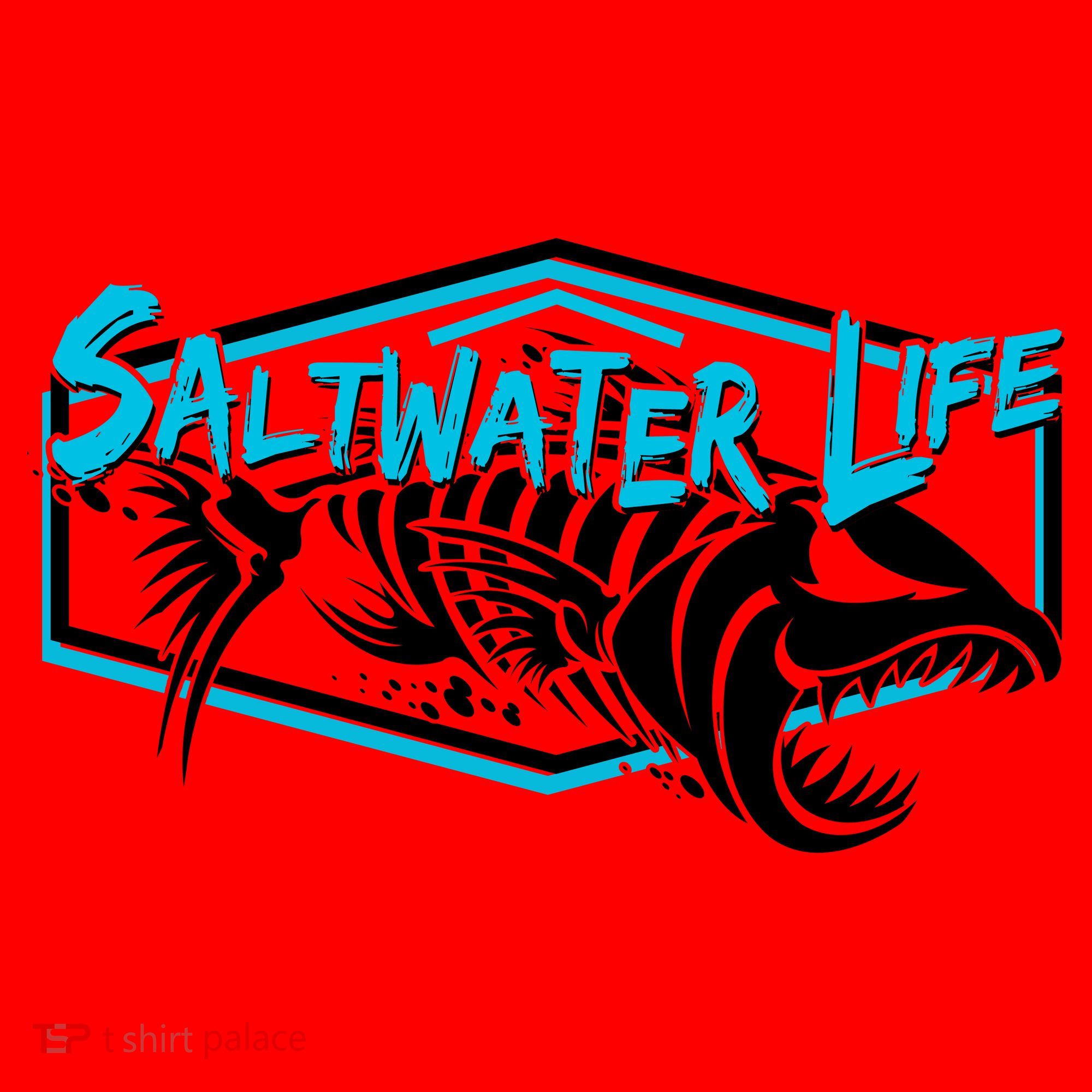 Saltwater Life Fish Skeleton Logo Santa Hat