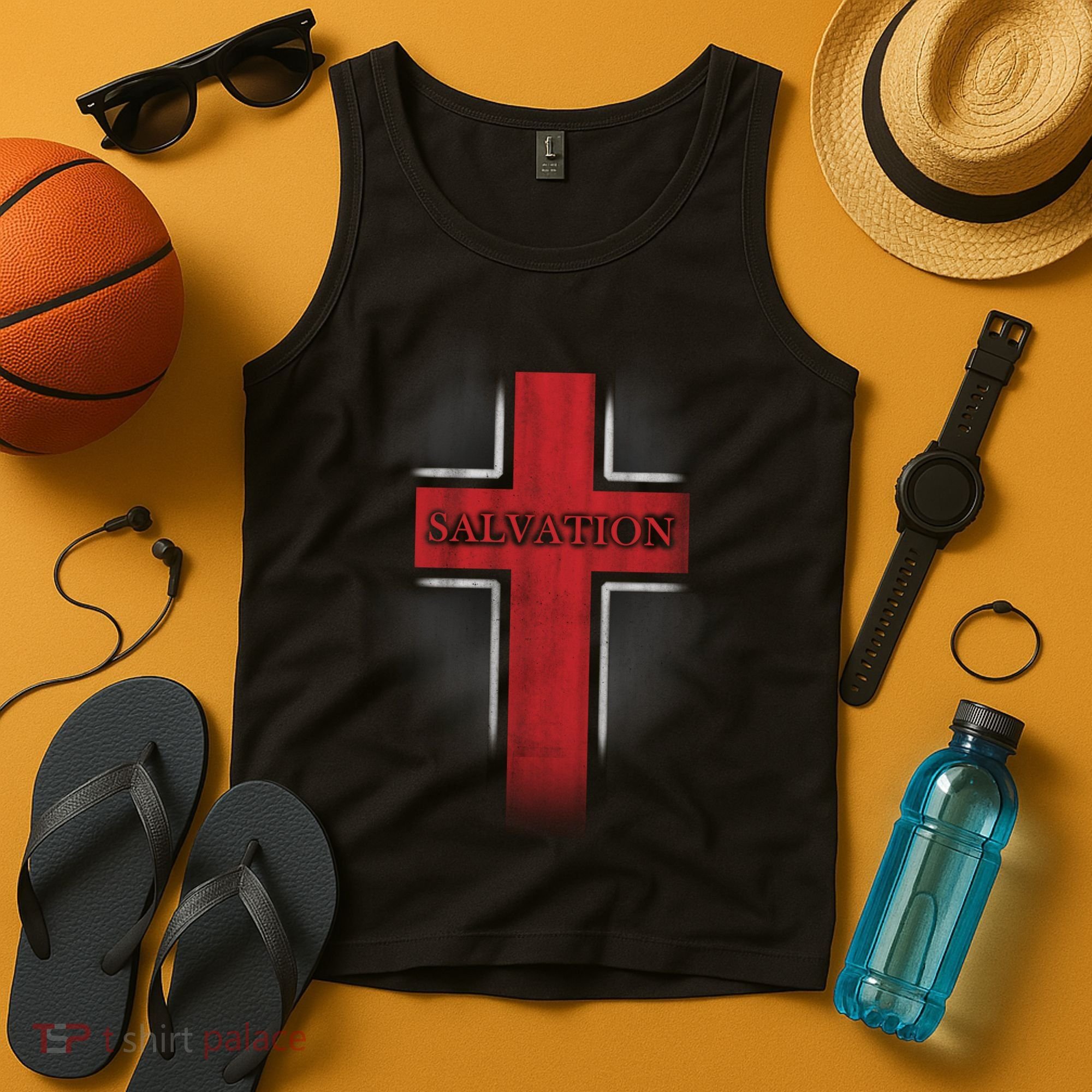 Salvation Christian Cross Tank Top