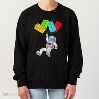 Space Astronaut Master Builder Building Blocks Women's Sweatshirt thumb 0