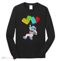 Space Astronaut Master Builder Building Blocks Long Sleeve Shirt thumb 0
