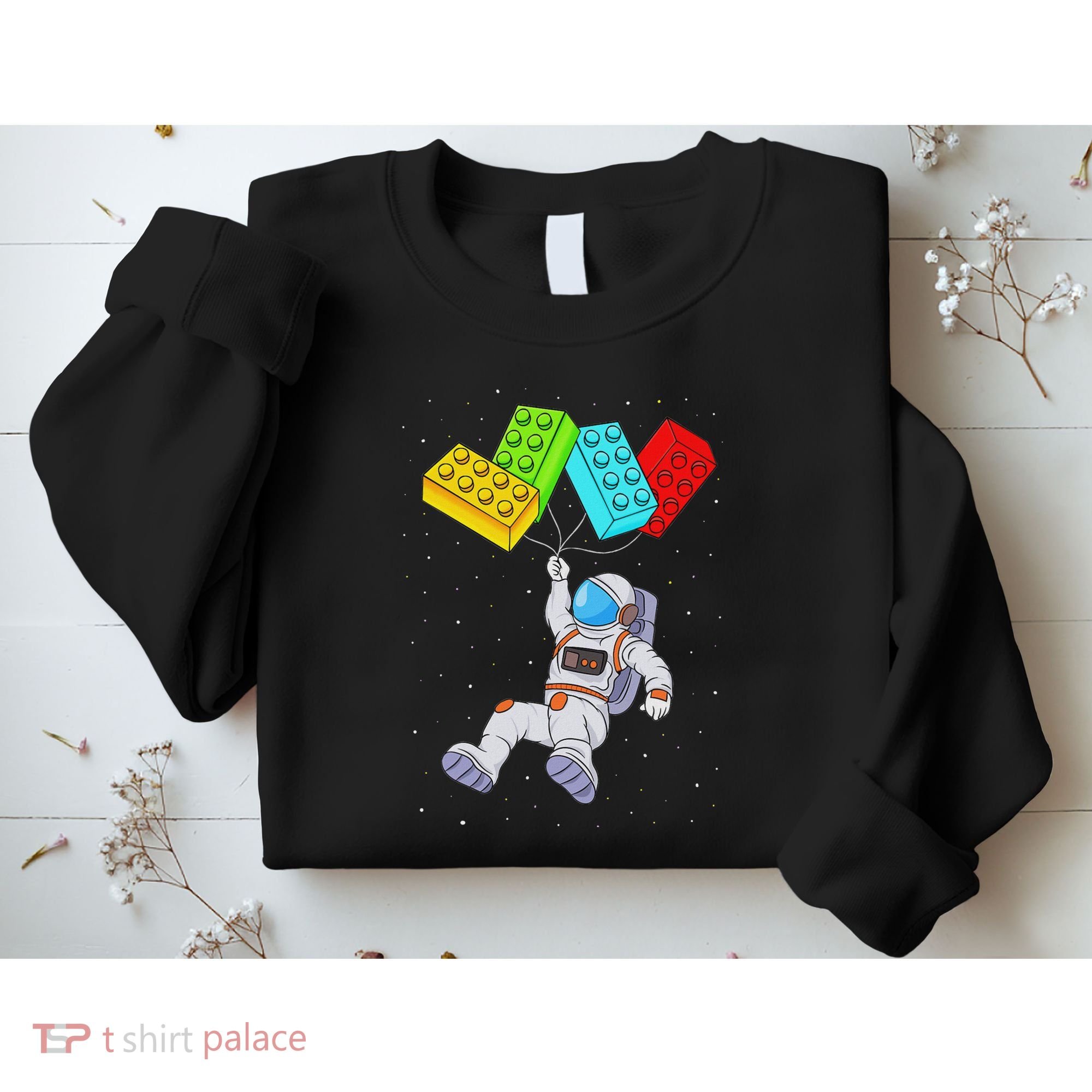 Space Astronaut Master Builder Building Blocks Sweatshirt