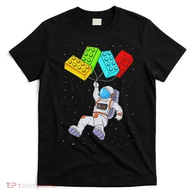 Space Astronaut Master Builder Building Blocks T-Shirt