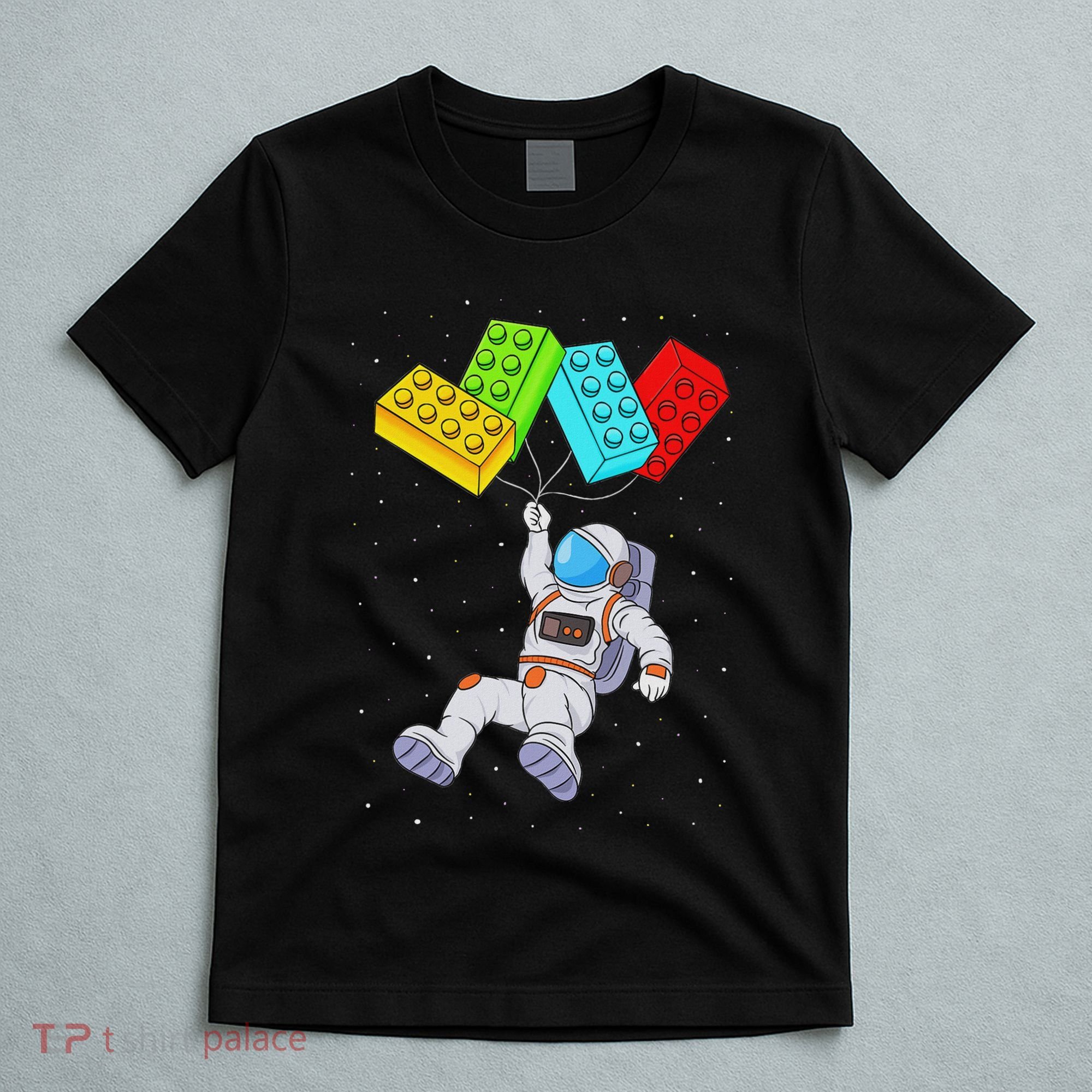 Space Astronaut Master Builder Building Blocks T-Shirt