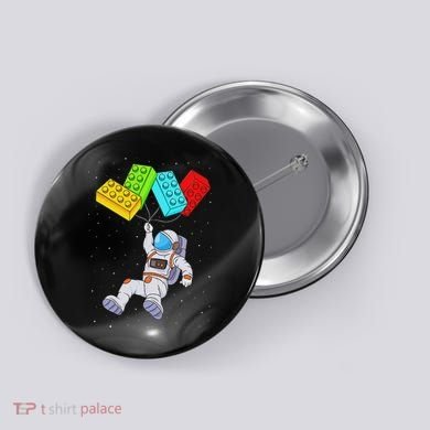 Space Astronaut Master Builder Building Blocks Button