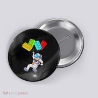 Space Astronaut Master Builder Building Blocks Button thumb 0