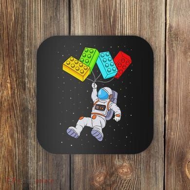 Space Astronaut Master Builder Building Blocks Coaster