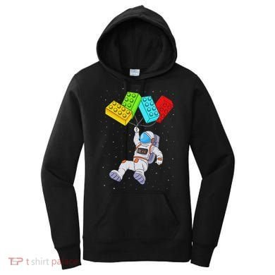 Space Astronaut Master Builder Building Blocks Women's Hoodie