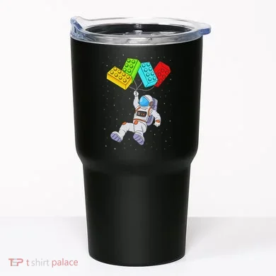 Space Astronaut Master Builder Building Blocks Tumbler