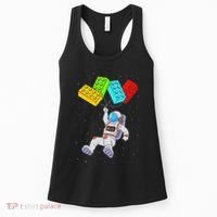 Space Astronaut Master Builder Building Blocks Women's Tank Top thumb 0