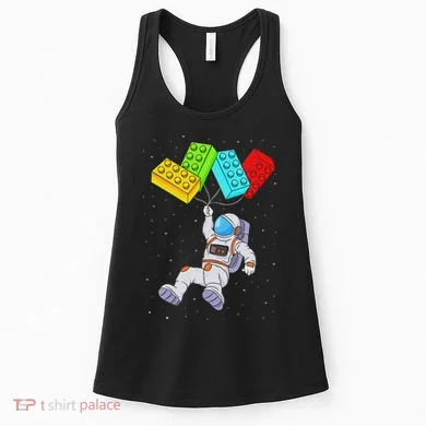 Space Astronaut Master Builder Building Blocks Women's Tank Top