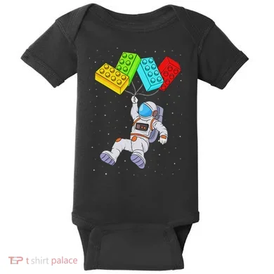 Space Astronaut Master Builder Building Blocks Baby Bodysuit