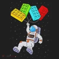 Space Astronaut Master Builder Building Blocks Hat thumb 2