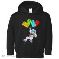 Space Astronaut Master Builder Building Blocks Toddler Hoodie thumb 0