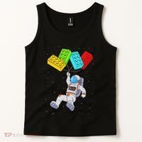 Space Astronaut Master Builder Building Blocks Tank Top thumb 2