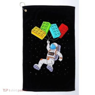 Space Astronaut Master Builder Building Blocks Golf Towel