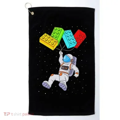 Space Astronaut Master Builder Building Blocks Golf Towel