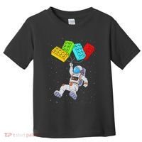 Space Astronaut Master Builder Building Blocks Toddler T-Shirt thumb 0