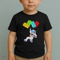 Space Astronaut Master Builder Building Blocks Toddler T-Shirt thumb 2
