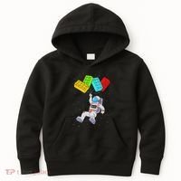 Space Astronaut Master Builder Building Blocks Kids Hoodie thumb 0