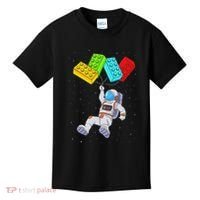 Space Astronaut Master Builder Building Blocks Kids T-Shirt thumb 0