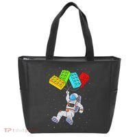 Space Astronaut Master Builder Building Blocks Tote Bag thumb 0