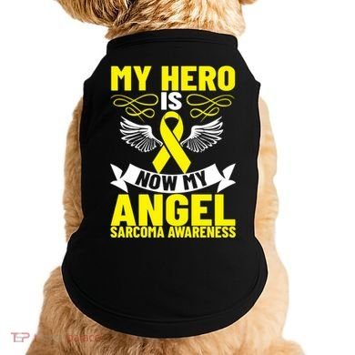Sarcoma Awareness My Hero Is Now My Angel Sarcoma Cancer Meaningful Gift Doggie Tank