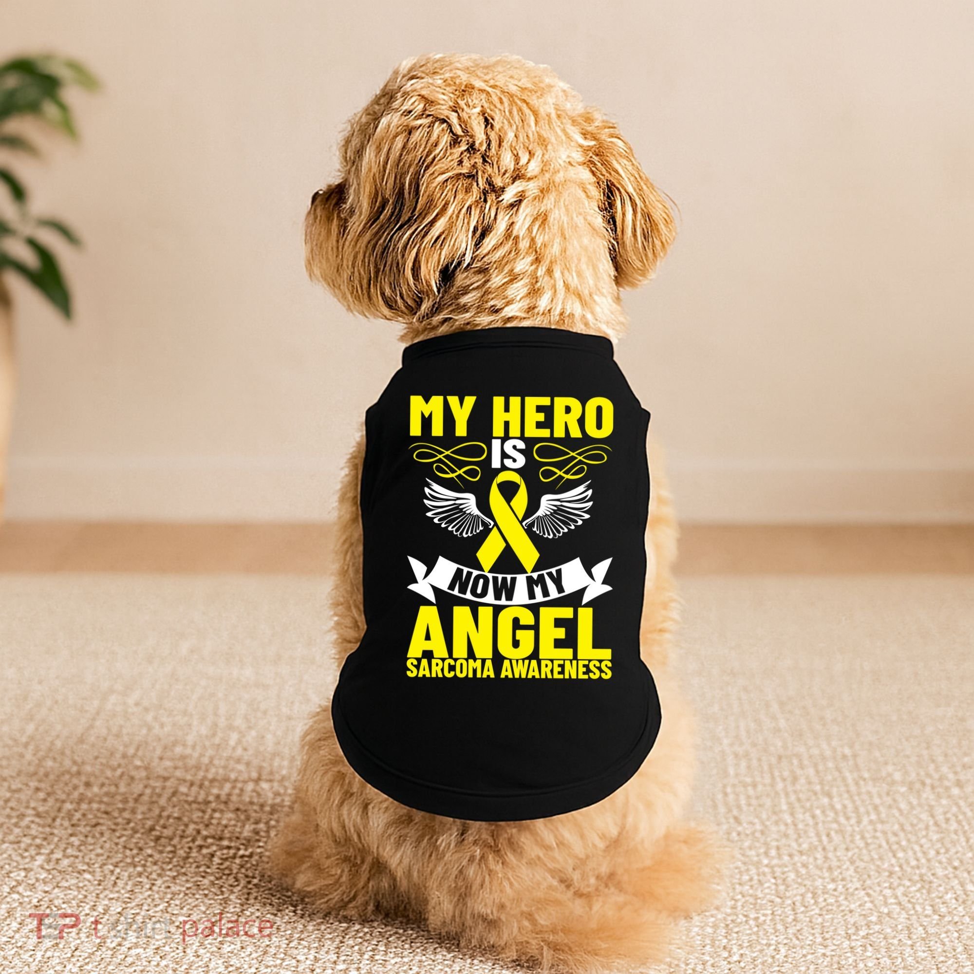 Sarcoma Awareness My Hero Is Now My Angel Sarcoma Cancer Meaningful Gift Doggie Tank