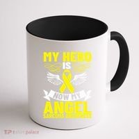 Sarcoma Awareness My Hero Is Now My Angel Sarcoma Cancer Meaningful Gift Coffee Mug thumb 1