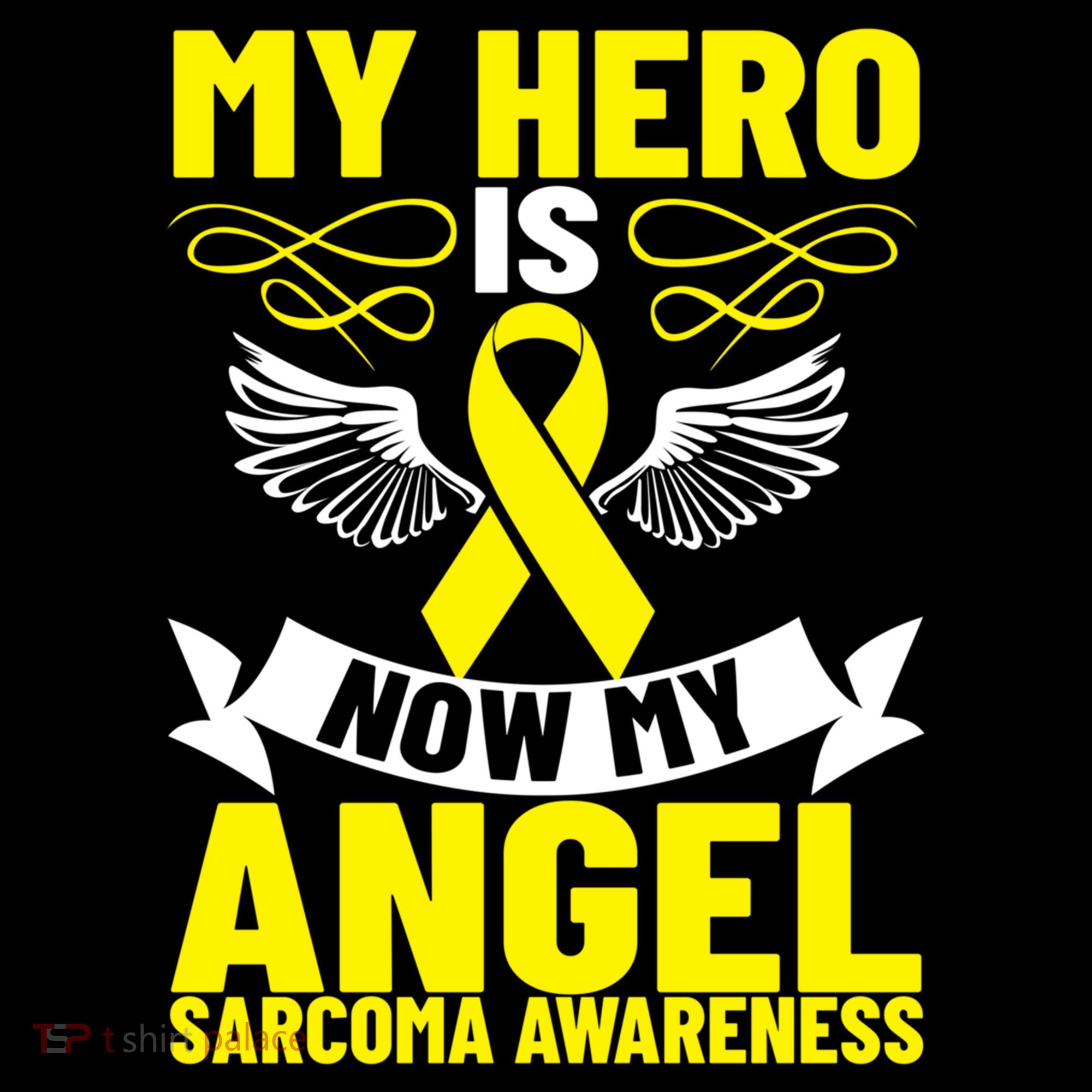 Sarcoma Awareness My Hero Is Now My Angel Sarcoma Cancer Meaningful Gift Coffee Mug