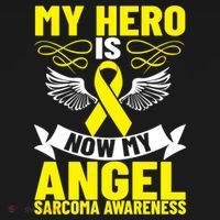 Sarcoma Awareness My Hero Is Now My Angel Sarcoma Cancer Meaningful Gift Ornament thumb 1