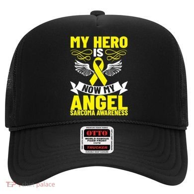 Sarcoma Awareness My Hero Is Now My Angel Sarcoma Cancer Meaningful Gift Hat