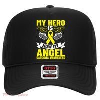 Sarcoma Awareness My Hero Is Now My Angel Sarcoma Cancer Meaningful Gift Hat thumb 0